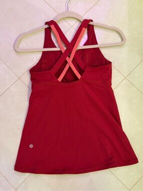 Lululemon Vintage Y2K Flowy Strappy Tank Top Pink/Red Size 4
